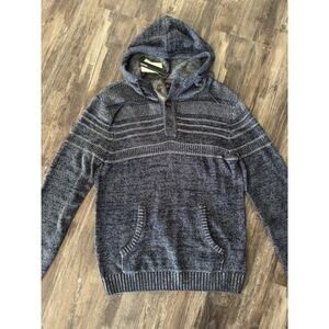 NWT!! Commerce Men's Hooded Sweater Buttoned Collar (Size Large)